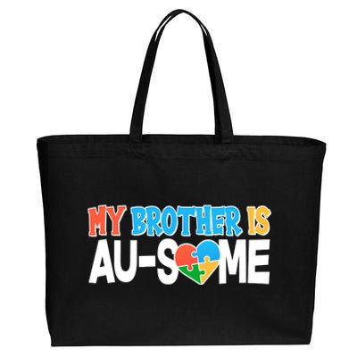 My Brother Is AU-SOME Autism Awareness Cotton Canvas Jumbo Tote