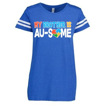 My Brother Is AU-SOME Autism Awareness Enza Ladies Jersey Football T-Shirt