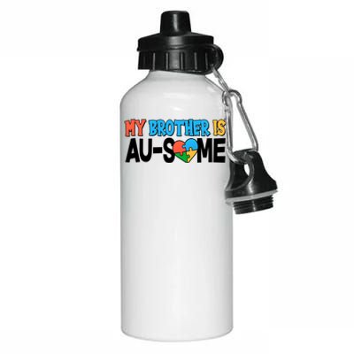 My Brother Is AU-SOME Autism Awareness Aluminum Water Bottle