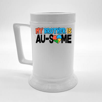 My Brother Is AU-SOME Autism Awareness Beer Stein