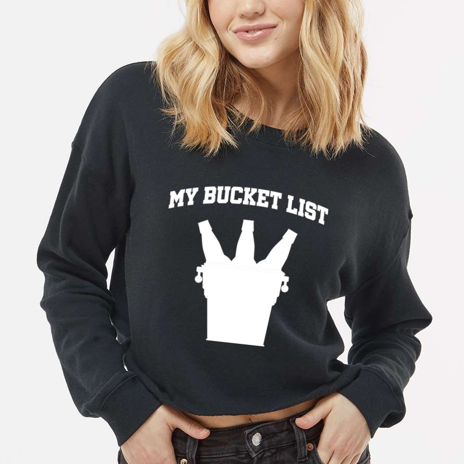 My Bucket List Cropped Pullover Crew