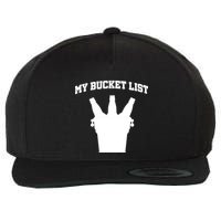 My Bucket List Wool Snapback Cap