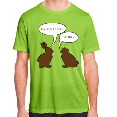 My Butt Hurts Funny Easter Chocolate Bunny Adult ChromaSoft Performance T-Shirt