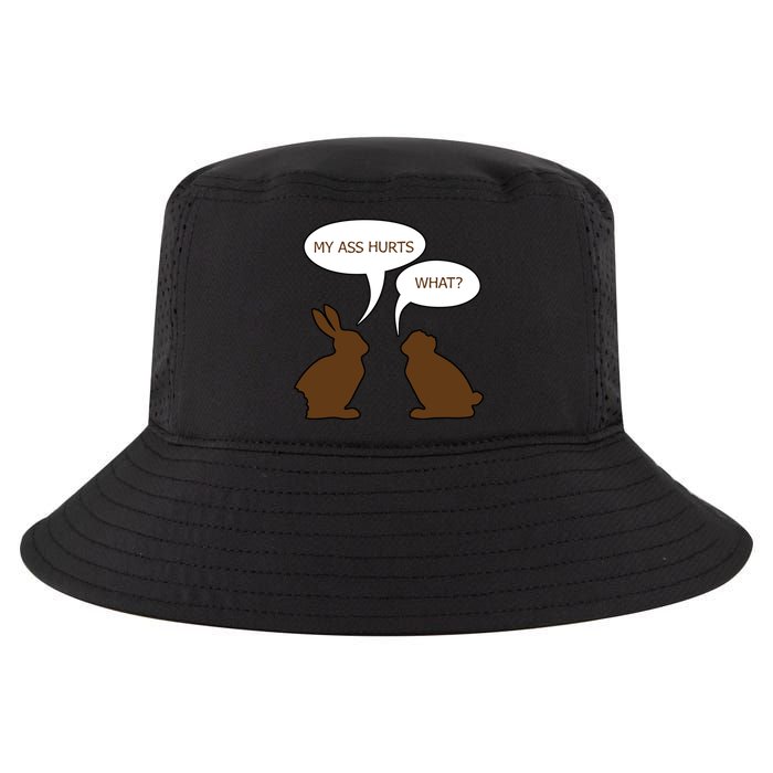 My Butt Hurts Funny Easter Chocolate Bunny Cool Comfort Performance Bucket Hat