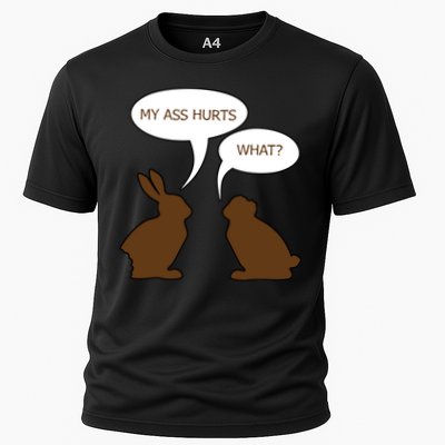 My Butt Hurts Funny Easter Chocolate Bunny Performance Shirt