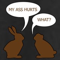 My Butt Hurts Funny Easter Chocolate Bunny Adult Drive Performance Visor
