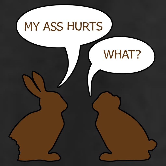 My Butt Hurts Funny Easter Chocolate Bunny Adult Drive Performance Visor