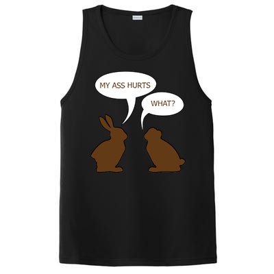 My Butt Hurts Funny Easter Chocolate Bunny PosiCharge Competitor Tank