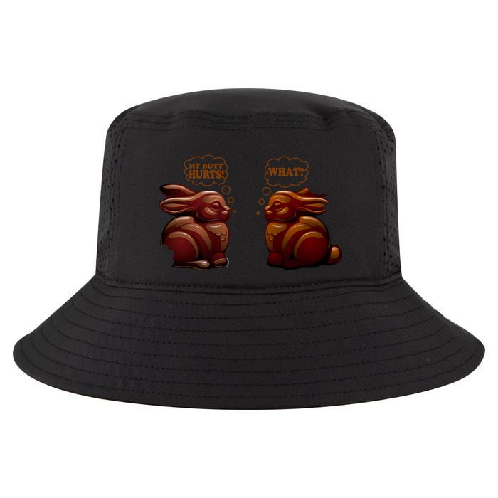 My Butt Hurts! What? Funny Easter Chocolate Bunny Bunnies Cool Comfort Performance Bucket Hat