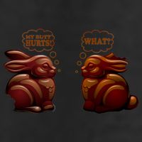 My Butt Hurts! What? Funny Easter Chocolate Bunny Bunnies Cool Comfort Performance Bucket Hat