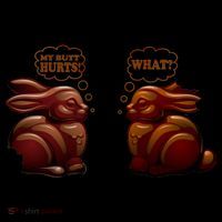 My Butt Hurts! What? Funny Easter Chocolate Bunny Bunnies Sustainable Bucket Hat