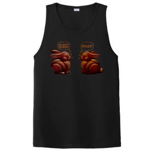 My Butt Hurts! What? Funny Easter Chocolate Bunny Bunnies PosiCharge Competitor Tank