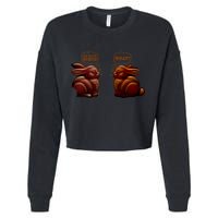 My Butt Hurts! What? Funny Easter Chocolate Bunny Bunnies Cropped Pullover Crew