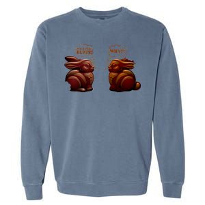 My Butt Hurts! What? Funny Easter Chocolate Bunny Bunnies Garment-Dyed Sweatshirt