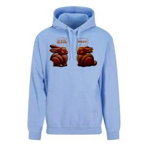 My Butt Hurts! What? Funny Easter Chocolate Bunny Bunnies Unisex Surf Hoodie