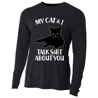 My Cat & I Talk Shit About You Cooling Performance Long Sleeve Crew