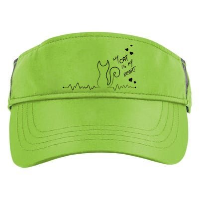 My Cat Is My heart Pulse Adult Drive Performance Visor