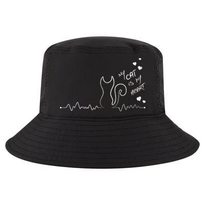 My Cat Is My heart Pulse Cool Comfort Performance Bucket Hat