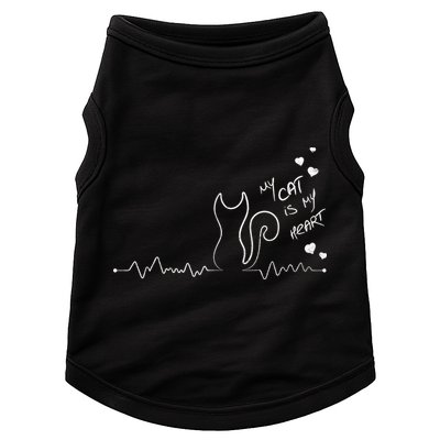 My Cat Is My heart Pulse Doggie Tank
