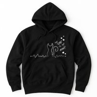 My Cat Is My heart Pulse Hoodie