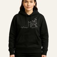 My Cat Is My heart Pulse Hoodie