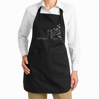 My Cat Is My heart Pulse Apron