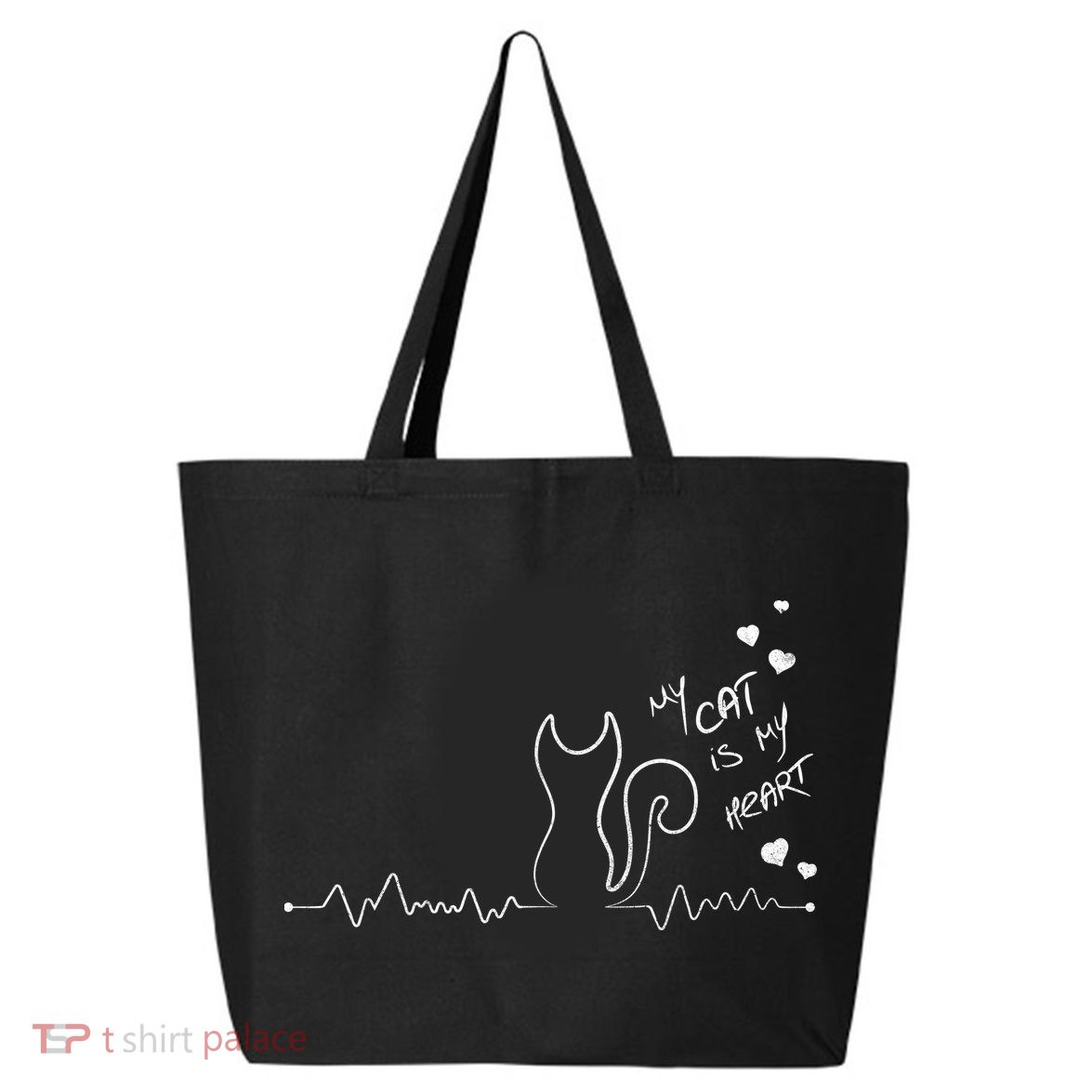 My Cat Is My heart Pulse 25L Jumbo Tote