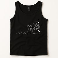 My Cat Is My heart Pulse Tank Top