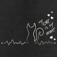 My Cat Is My heart Pulse Microfiber Hand Towel