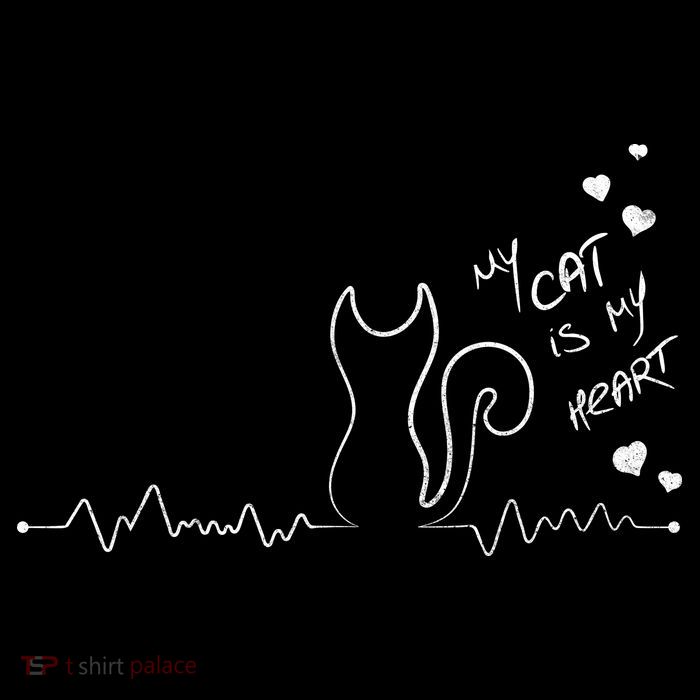 My Cat Is My heart Pulse Zip Tote Bag