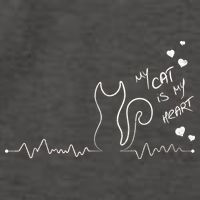 My Cat Is My heart Pulse Vector Backpack