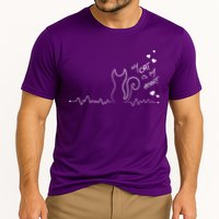 My Cat Is My heart Pulse Performance Shirt