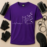My Cat Is My heart Pulse Performance Shirt