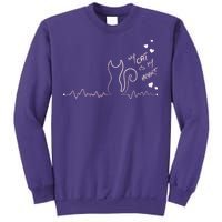 My Cat Is My heart Pulse Sweatshirt