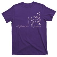 My Cat Is My heart Pulse T-Shirt