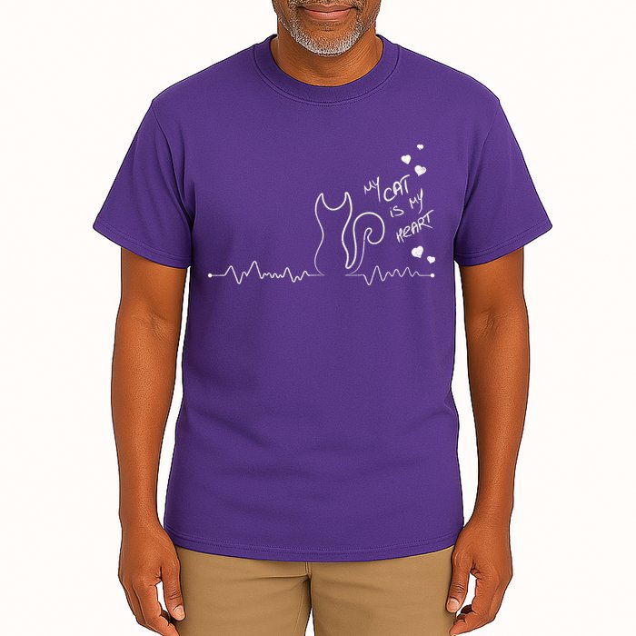 My Cat Is My heart Pulse Tall T-Shirt