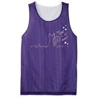 My Cat Is My heart Pulse Mesh Reversible Basketball Jersey Tank