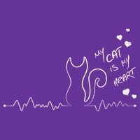 My Cat Is My heart Pulse Premium T-Shirt
