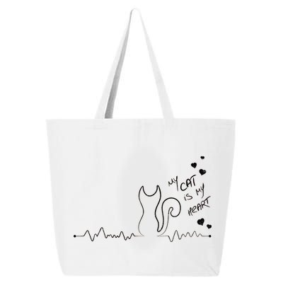 My Cat Is My heart Pulse 25L Jumbo Tote