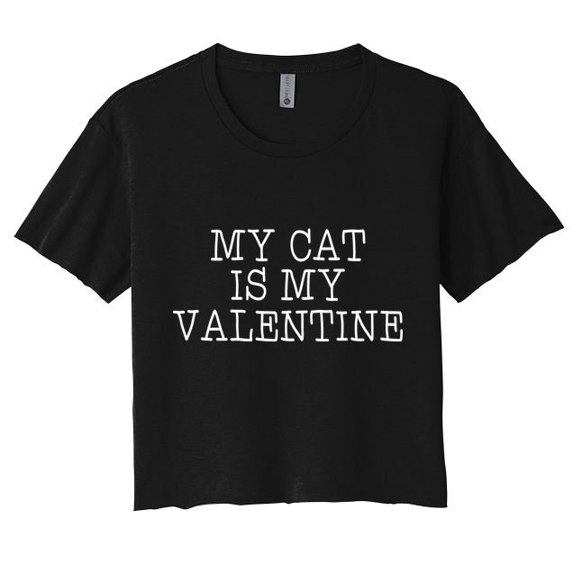 My Cat Is My Valentine Crop Top
