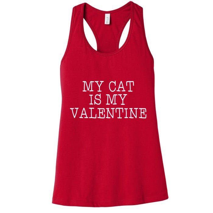 My Cat Is My Valentine Womens Tank Top