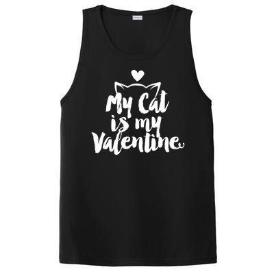 My Cat Is My Valentine Funny Cute PosiCharge Competitor Tank