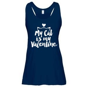 My Cat Is My Valentine Funny Cute Ladies Essential Flowy Tank