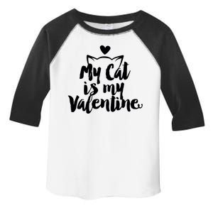 My Cat Is My Valentine Funny Cute Toddler Fine Jersey T-Shirt