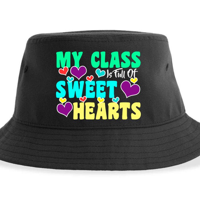 My Class Is Full Of Sweet Hearts Sustainable Bucket Hat