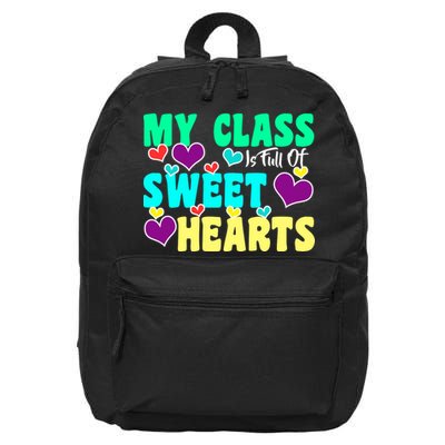 My Class Is Full Of Sweet Hearts 16 in Basic Backpack