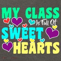 My Class Is Full Of Sweet Hearts Cotton Canvas Backpack