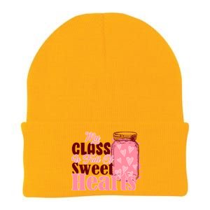 My Class Is Full Of Sweet Hearts Valentine's Day Knit Cap Winter Beanie