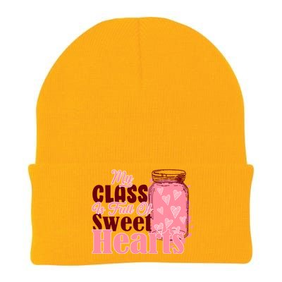 My Class Is Full Of Sweet Hearts Valentine's Day Knit Cap Winter Beanie