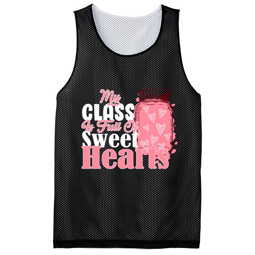 My Class Is Full Of Sweet Hearts Valentine's Day Mesh Reversible Basketball Jersey Tank